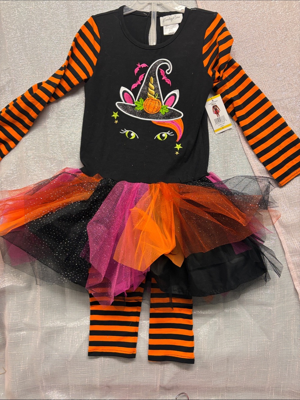 Emily Rose Enchanted Halloween Unicorn Tutu Costume - Black & Orange by